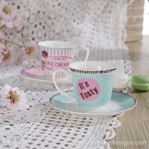 100CC Elegant New Bone China coffee cup gift set